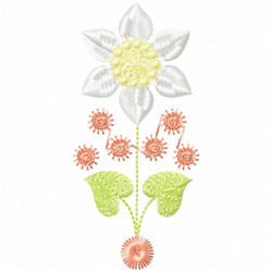 Flowers And Tree Embroidery Design 9 Flowers And Tree Embroidery Design 9